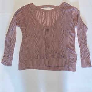 Pink sweater with back opening from American Eagle